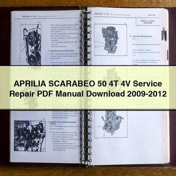 APRILIA SCARABEO 50 4T 4V Service Repair Manual  2009-2012