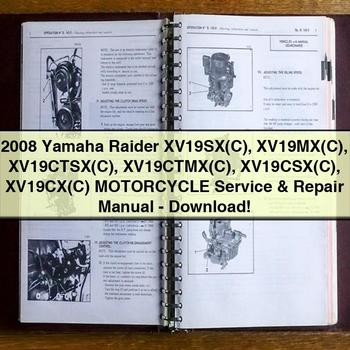 2008 Yamaha Raider XV19SX(C) XV19MX(C) XV19CTSX(C) XV19CTMX(C) XV19CSX(C) XV19CX(C) Motorcycle Service & Repair Manual-PDF