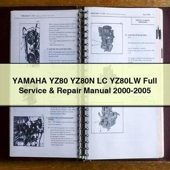 Manual de servicio y reparación completo de Yamaha YZ80 YZ80N LC YZ80LW 2000-2005