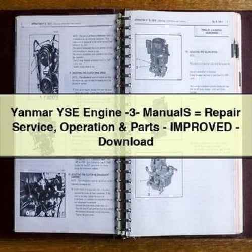 Manual del motor Yanmar YSE -3- = Servicio de reparación, funcionamiento y piezas - Mejorado - PDF