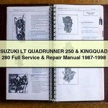 Manuel complet d'entretien et de réparation Suzuki LT QUADRUNNER 250 et KINGQUAD 280 1987-1998