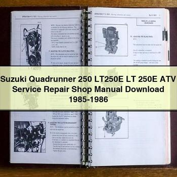 Manuel d'atelier de réparation et d'entretien du VTT Suzuki Quadrunner 250 LT250E LT 250E 1985-1986