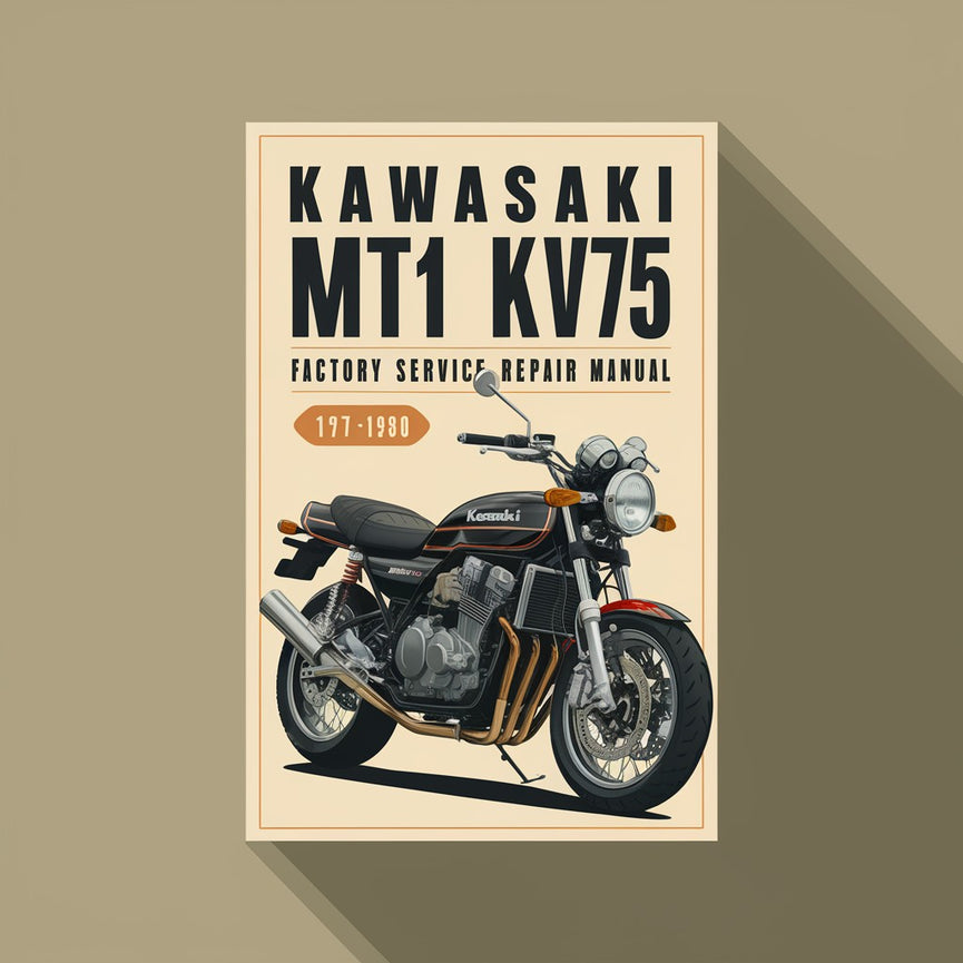 Manual de reparación y servicio de fábrica de Kawasaki MT1 KV75 1971-1980