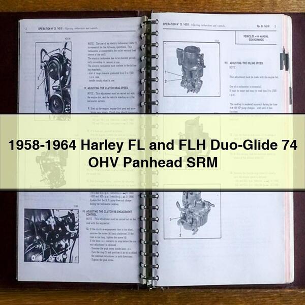 Harley FL et FLH Duo-Glide 74 OHV Panhead SRM 1958-1964