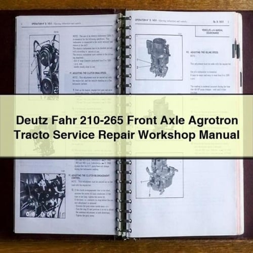 Deutz Fahr 210-265 Front Axle Agrotron Tracto Service Repair Workshop Manual Download PDF