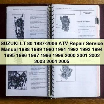 Suzuki LT 80 1987-2006 ATV Repair Service Manual 1988 1989 1990 1991 1992 1993 1994 1995 1996 1997 1996 1999 2000 2001 2002 2003 2004 2005