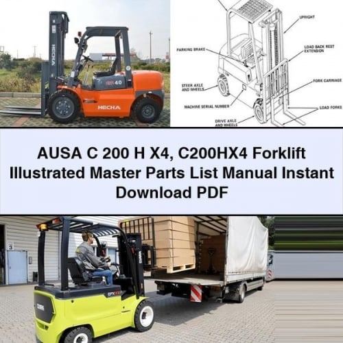 AUSA C 200 H X4 C200HX4 Forklift Illustrated Master Parts List Manual Instant Download PDF