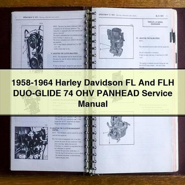 1958-1964 Harley Davidson FL And FLH DUO-GLIDE 74 OHV PANHEAD Service Repair Manual