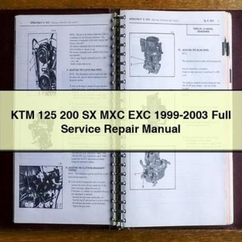 Manual de reparación y servicio completo de KTM 125 200 SX MXC EXC 1999-2003