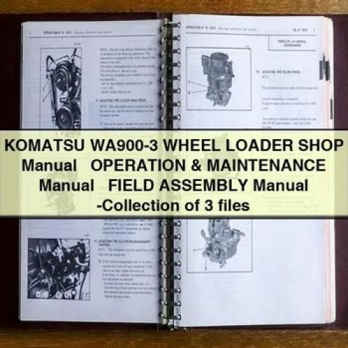 KOMATSU WA900-3 Wheel Loader Shop Manual + Operation & Maintenance Manual + Field Assembly Manual -Collection of 3 files PDF Download