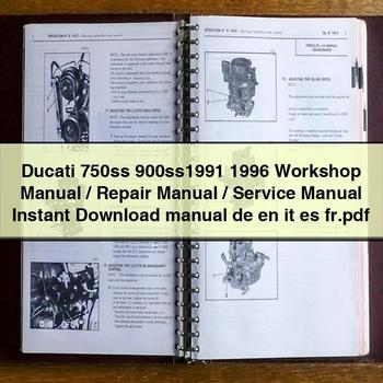 Ducati 750ss 900ss1991 1996 Workshop Manual/Repair Manual/Service Manual  Manual de en it es fr