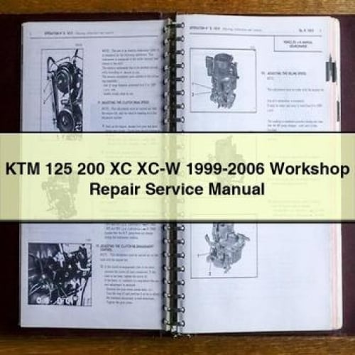 Manual de reparación y servicio del taller KTM 125 200 XC XC-W 1999-2006