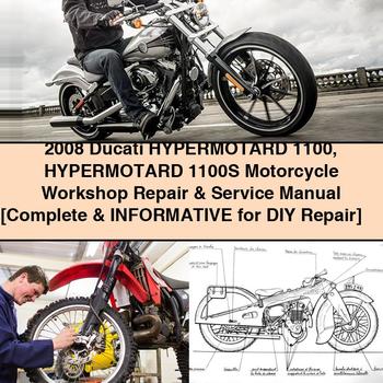 2008 Ducati HYPERMOTARD 1100 HYPERMOTARD 1100S Motorcycle Workshop Repair & Service Manual [Complete & Informative for DIY Repair]