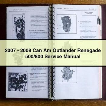 2007-2008 Can Am Outlander Renegade 500/800 Service Repair Manual