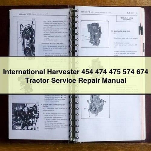 International Harvester 454 474 475 574 674 Tractor Service Repair Manual