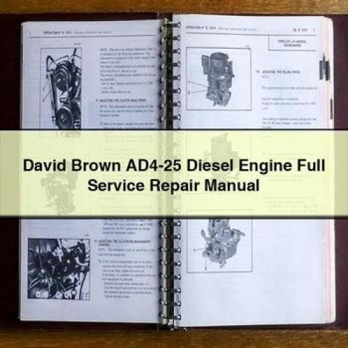 David Brown AD4-25 Diesel Engine Full Service Repair Manual PDF Download