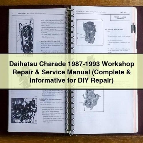 Manual de servicio y reparación del taller Daihatsu Charade 1987-1993 (completo e informativo para reparaciones por cuenta propia)