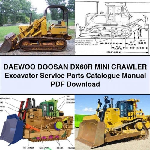 Catálogo de piezas de servicio de la miniexcavadora sobre cadenas DAEWOO DOOSAN DX60R