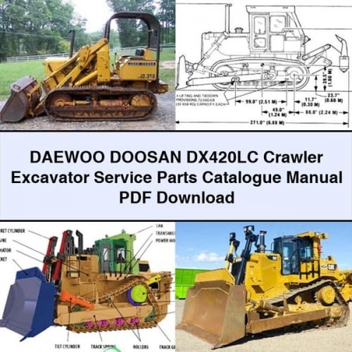 Manual del catálogo de piezas de servicio de la excavadora de cadenas DAEWOO DOOSAN DX420LC