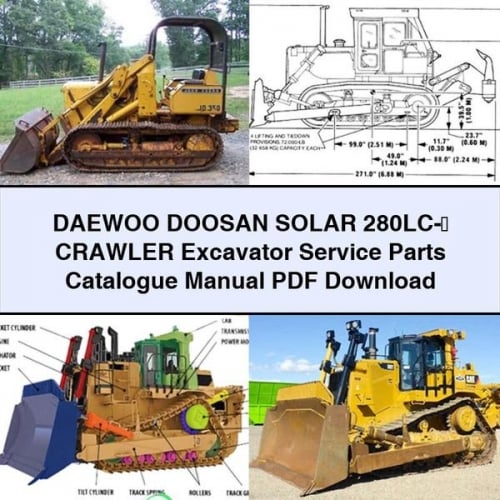 Catálogo de piezas de servicio de la excavadora de cadenas DAEWOO DOOSAN SOLAR 280LC-Ⅲ