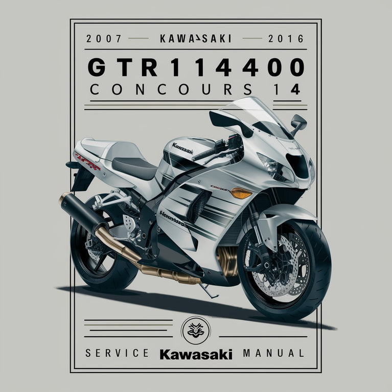 Manual de servicio de Kawasaki GTR1400 Concours 14 2007-2016