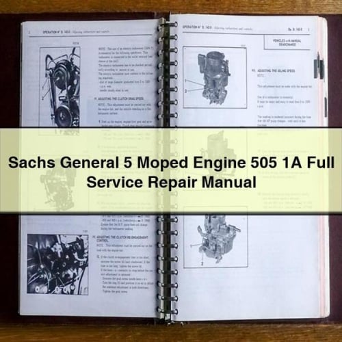 Sachs General 5 Moped Engine 505 1A Full Service Repair Manual