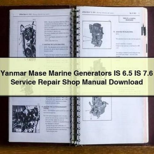 Yanmar Mase Marine Generators IS 6.5 IS 7.6 Service Repair Shop Manual Download PDF