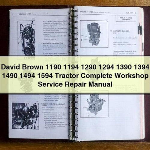 David Brown 1190 1194 1290 1294 1390 1394 1490 1494 1594 Tractor Complete Workshop Service Repair Manual PDF Download