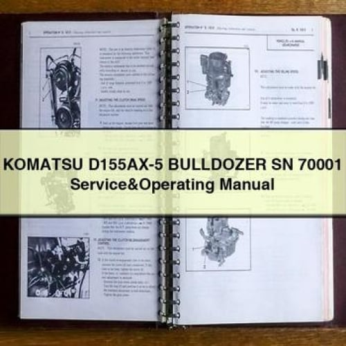 Manual de servicio y operación de la topadora Komatsu D155AX-5 SN 70001