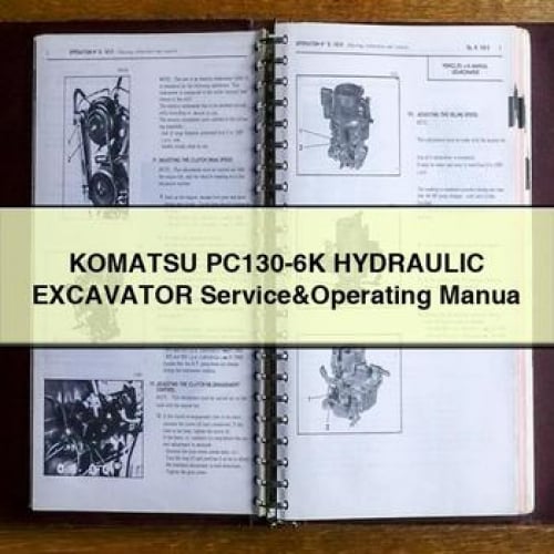 Manual de servicio y operación de la excavadora hidráulica Komatsu PC130-6K