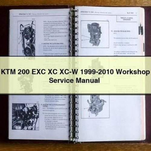 Manual de reparación y servicio del taller KTM 200 EXC XC XC-W 1999-2010