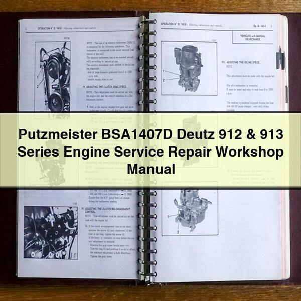 Putzmeister BSA1407D Deutz 912 & 913 Series Engine Service Repair Workshop Manual Download PDF