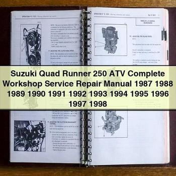 Manual completo de taller, reparación y mantenimiento del ATV Suzuki Quad Runner 250 1987 1988 1989 1990 1991 1992 1993 1994 1995 1996 1997 1998