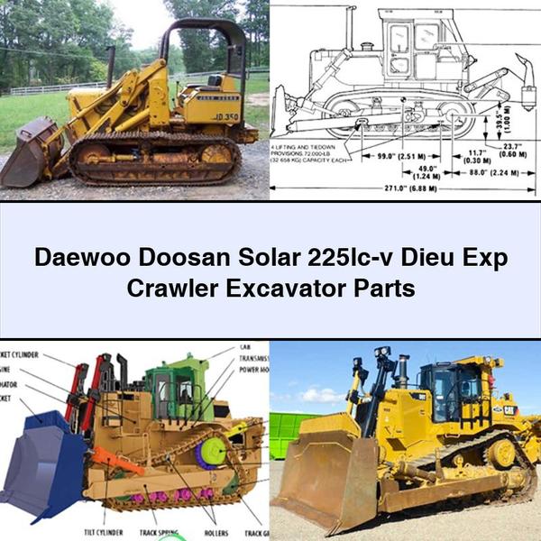 Piezas de excavadora de cadenas Daewoo Doosan Solar 225lc-v Dieu Exp