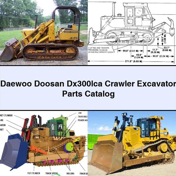 Catálogo de piezas de la excavadora de cadenas Daewoo Doosan Dx300lca